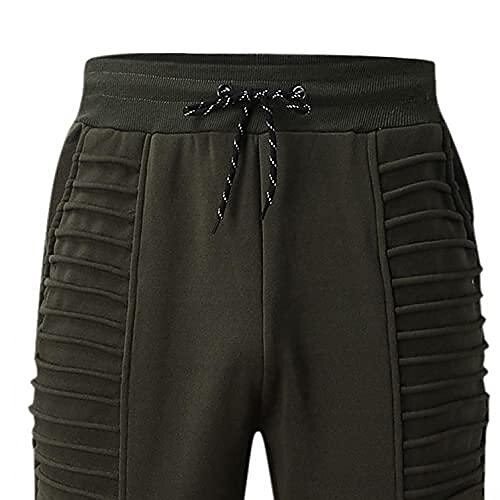 jogging jogging joggebukser for menn uformelle solid snøring treningsbukser trendy slanke treningsbukser med midt midje armygrønn 2025 - $21.99 –P5