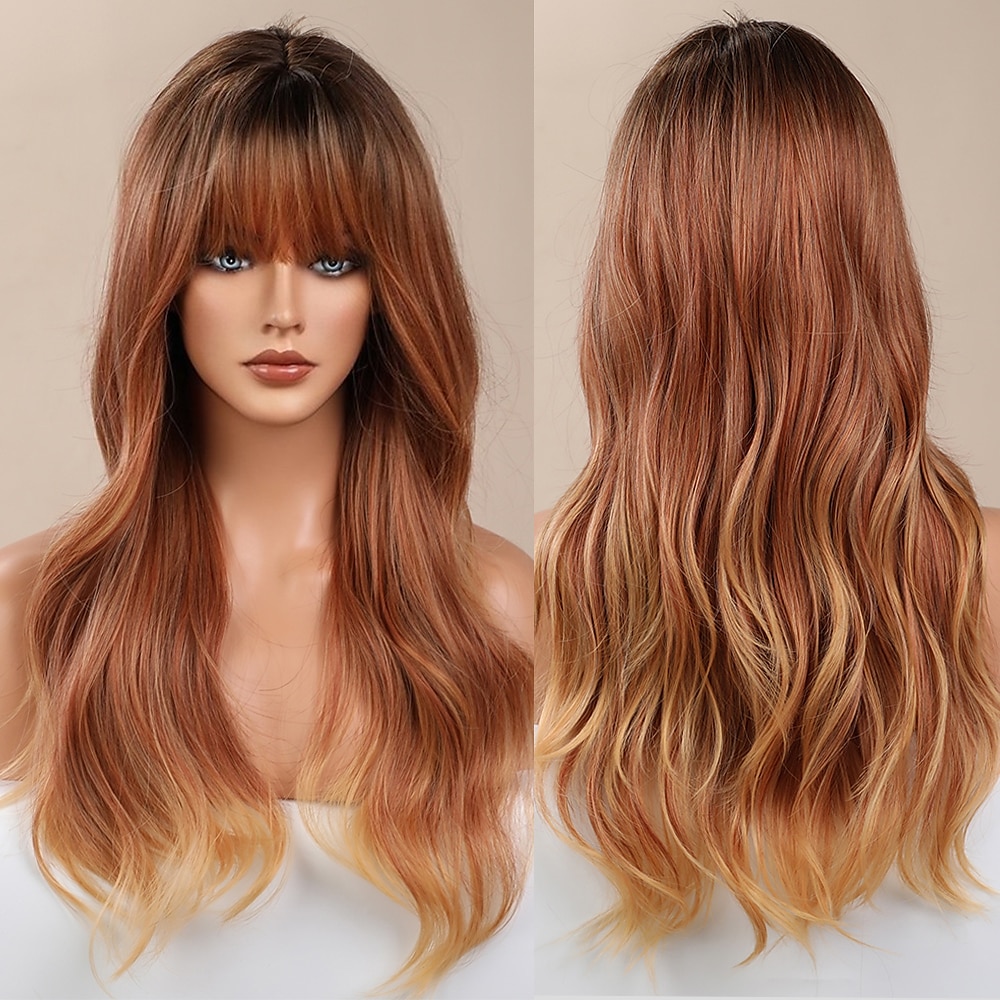 parrucche bionde con frangia parrucche bionde ondulate per donna capelli biondi chiari naturali morbidi parrucca con frangia fibra resistente al calore parrucca di capelli sintetici parrucche per del 2025 a $24.99 –P7