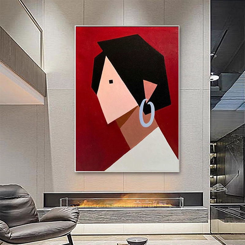 2026年 ハング塗装油絵 手描きの 縦式 抽象画 人物 近代の 印象派 インナーフレームなし(枠なし)  コレクション – $193.99 –P4