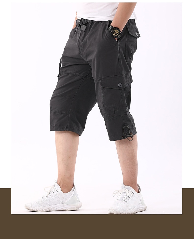 Hombre Pantalones cortos de carga Pantalones cortos de senderismo Militar Verano Primavera Al aire libre Ripstop Secado rápido Multi bolsillo Ligero Pantalones Capri Ejercito verde Camuflaje negro 2026 - $30.99 –P7