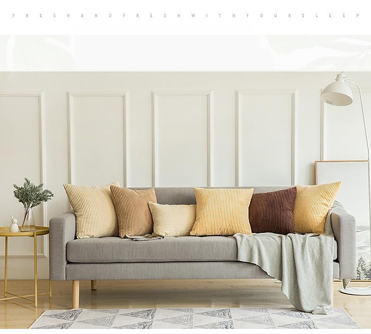 Decorative Toss Pillows Corduroy Pillow Cushion Cover Bedside Sofa Back Cushion Office Lumbar Solid Color Pillow Cover Without Core Pink Blue Sage Green Purple Yellow 2025 - $13.99 –P6