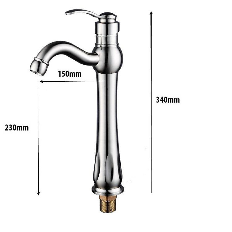 Bathroom Sink Faucet - Classic Electroplated Centerset Single Handle One HoleBath Taps 2025 - $129.99 –P9