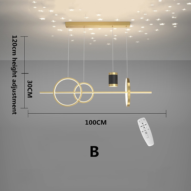 LED Pendant Light Simple Modern Chandelier Designer Projection Star Moon Light Restaurant Table Bar 2025 - $449.99 –P2