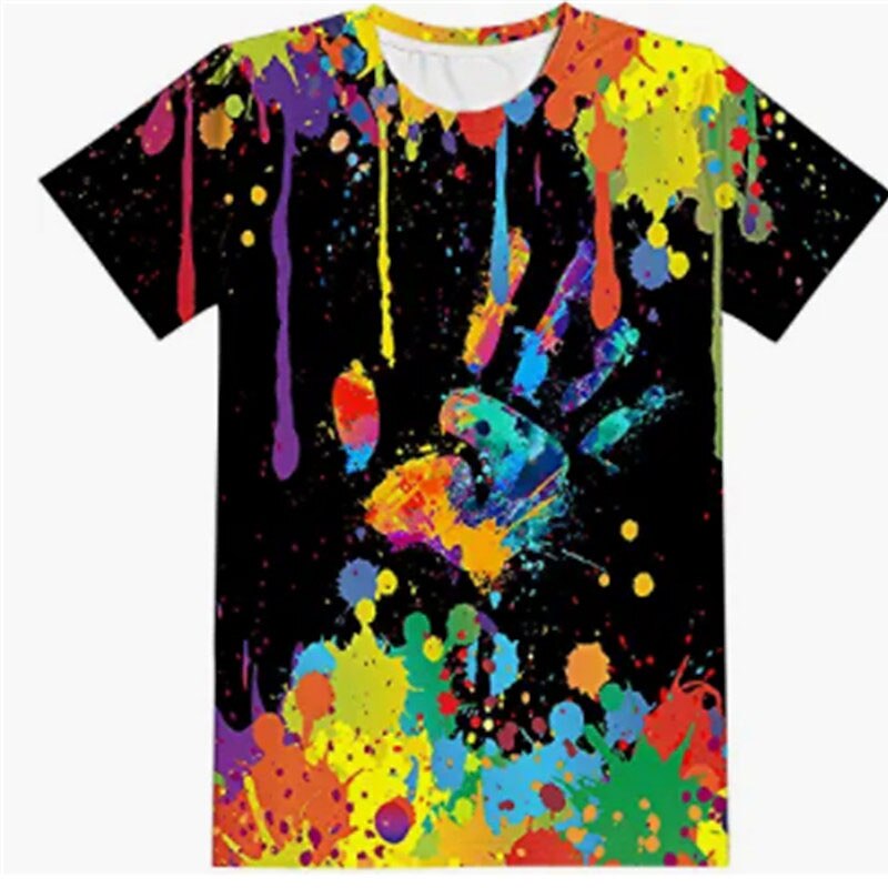 Garçons 3D Bloc de Couleur T-shirt Manche Courte Impression 3D Été Printemps Actif Sports Mode Enfants 3-12 ans Extérieur Quotidien Intérieur Coupe régulière de 2025 ? $11.99 –P5