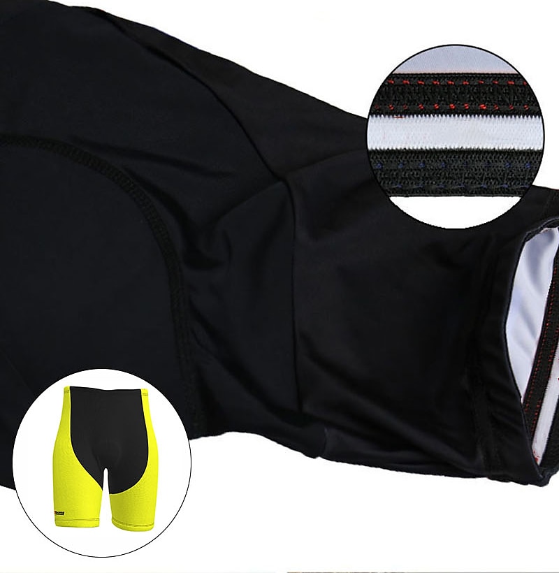 Herr Cykelvägshorts Cykelshorts Vadderade cykelbyxor Cykel Shorts Byxor Bergscykling Vägcykling sporter Lappverk Självlysande 3D Tablett Cykel Andningsfunktion Snabb tork Gul Röd Polyester Elastan 2025 - $20.79 –P7