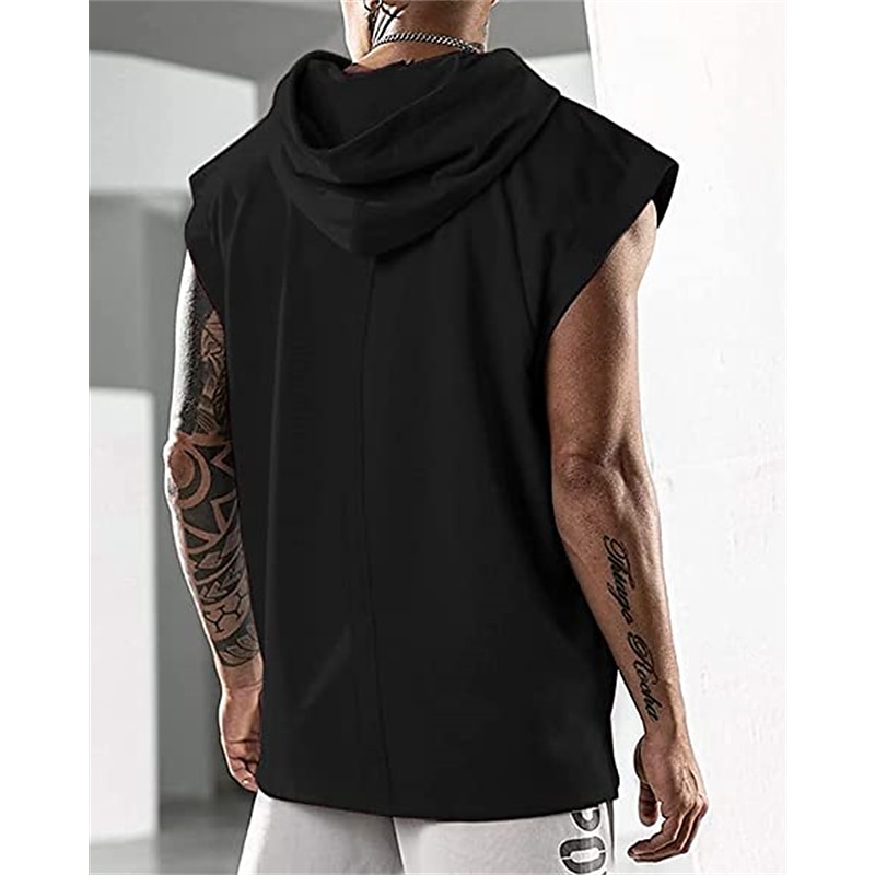 Men's T Shirt Tank Top Hoodie Short Sleeve Hooded Summer Plain Fashion Classic Casual Outdoor Street Casual Black White Army Green Top Tee for Men 2025 - $20.99 –P6