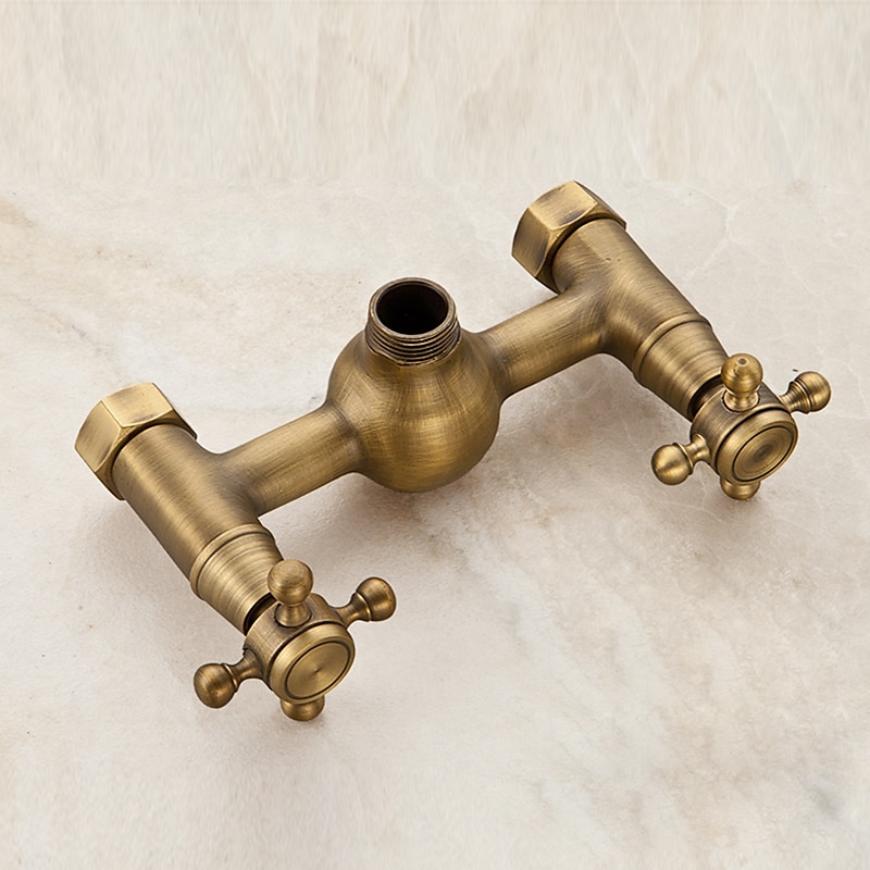 Shower Faucet / Body Jet Massage Set - Handshower Included pullout Rainfall Shower Antique / Vintage Style Antique Brass Mount Inside Brass Valve Bath Shower Mixer Taps 2026 - $195.99 –P7