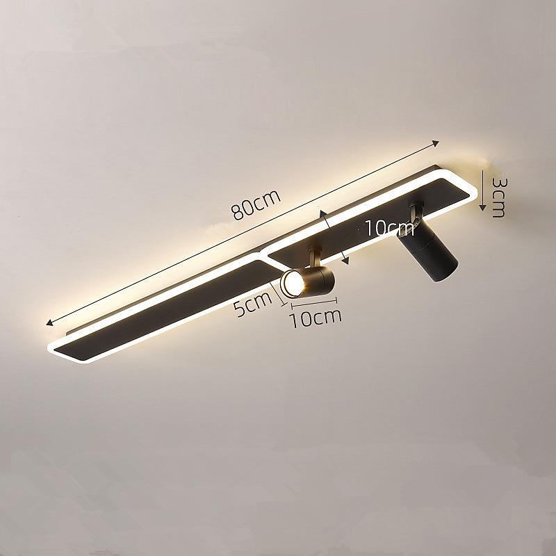 80/100 cm stropní svítidlo led reflektor kovový umělecký styl moderní stylové lakované povrchy 220-240v 2025 - $237.59 –P9