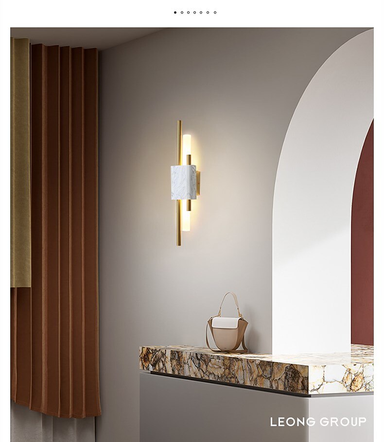 Modern Wall Light LED Marble Wall Sconce for Hotel Staircase Corridor Bedroom Bedside Lamp Living Room Indoor Lighting 2026 - $166.99 –P5