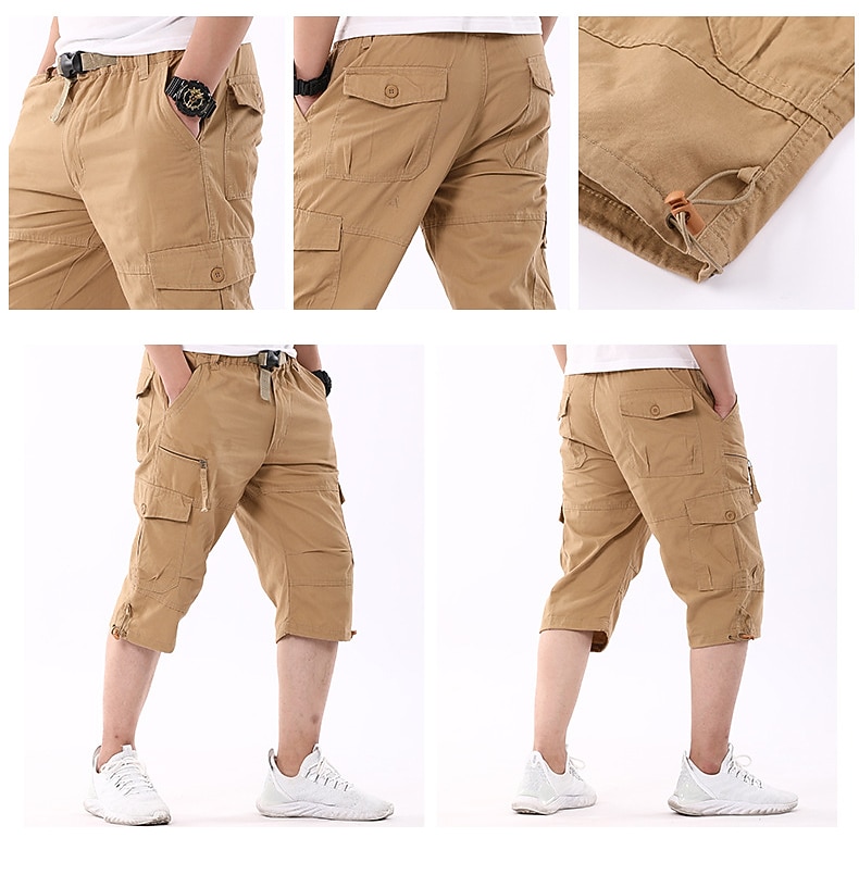 Hombre Pantalones cortos de carga Pantalones cortos de senderismo Militar Verano Primavera Al aire libre Ripstop Secado rápido Multi bolsillo Ligero Pantalones Capri Ejercito verde Camuflaje negro 2026 - $30.99 –P3