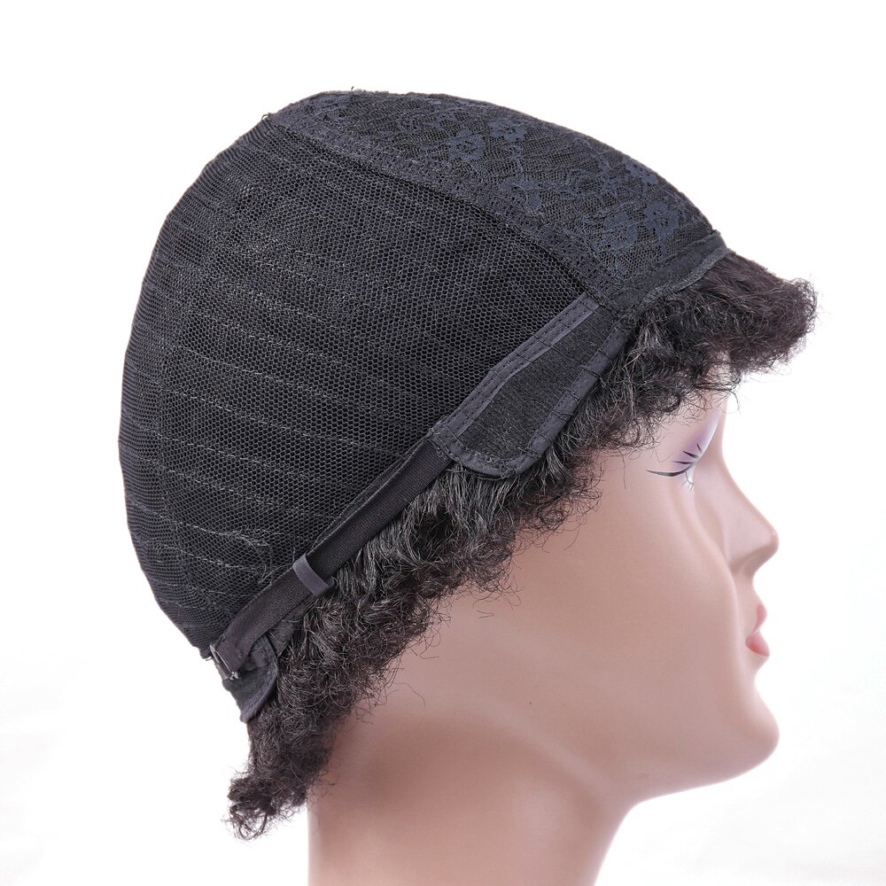 parrucca corta riccia per capelli umani stile africano riccio afro crespo per le donne nere parrucca riccia senza pizzo remy parrucca piena fatta a macchina del 2025 a $34.99 –P6