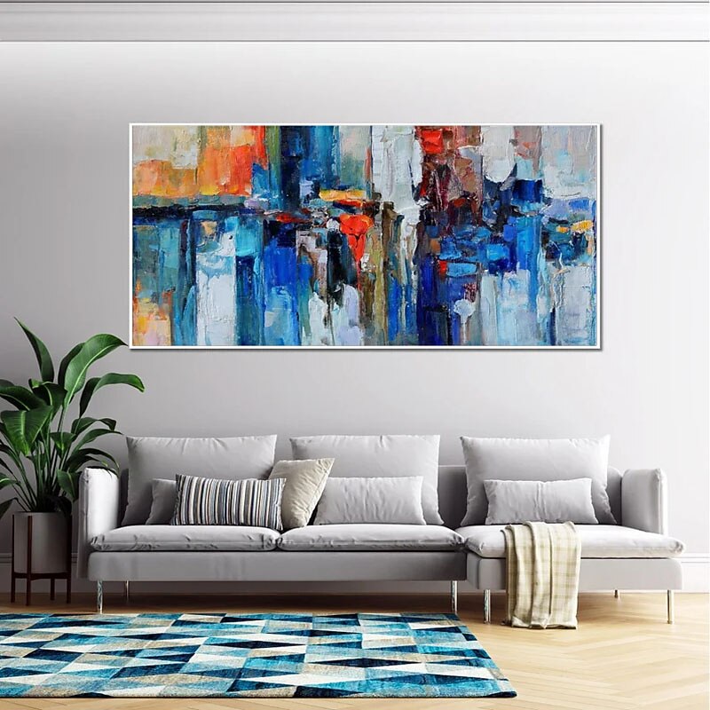 هانغ رسمت النفط الطلاء رسمت باليد عمودي تجريدي مناظر طبيعية كلاسيكي الحديث بدون إطار داخلي 2025 - $131.99 –P5