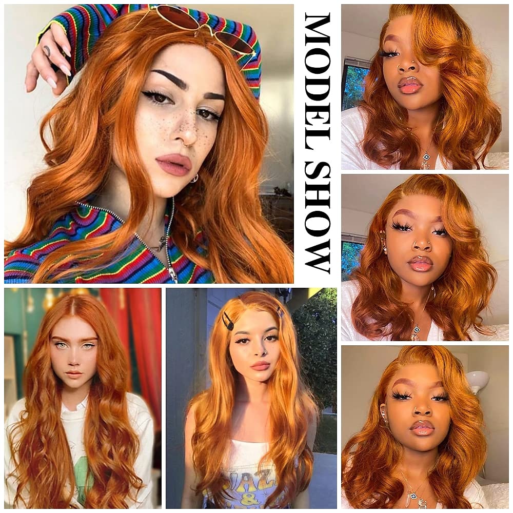 Red Synthetic Wig Long Wavy Side Part Heat Resistance Wig Natural Looking Fiber for Women Cosplay or Daily Use. Halloween Wigs 2025 - $22.99 –P10