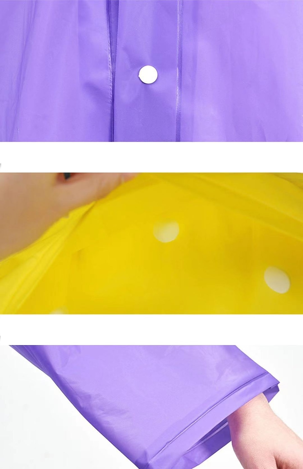 Chubasquero reutilizable para mujer, ropa impermeable para hombre, poncho impermeable, capa de lluvia eva, cubierta de lluvia de plástico a la moda con capucha 2025 - $8.99 –P4
