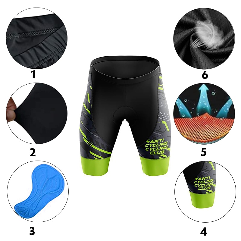Men's Bike Shorts Cycling Padded Shorts Bike Padded Shorts / Chamois Mountain Bike MTB Road Bike Cycling Sports 3D Pad Cycling Breathable Quick Dry Yellow Red Polyester Spandex Clothing Apparel Bike 2025 - $25.99 –P5