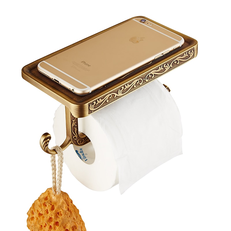 suport pentru hârtie igienică retro suport pentru raft de depozitare pentru telefonul mobil suport pentru hârtie igienică suport pentru hârtie igienică organizare și depozitare decor baie suport 2025 - $43.99 –P5