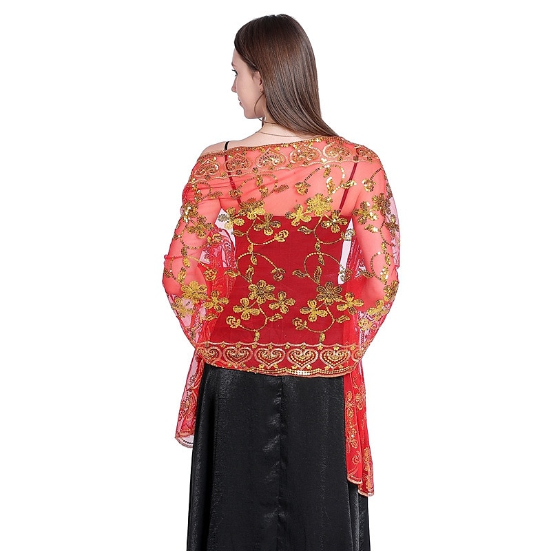 Sjal  Wrap Sjal Kvinner Bryllupsgjest Wrap Glitrende  Skinne Elegant Brud Uten Ermer Bryllups Wraps Med Splitt Bryllup Sommer kle deg å imponere 2025 - $19.99 –P3