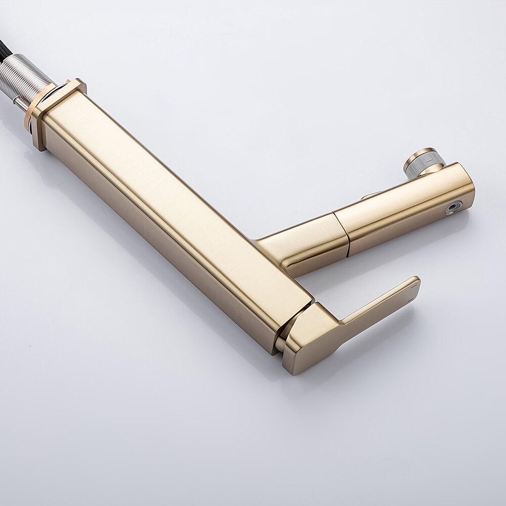 Bathroom Sink Faucet - Pull out / Pullout Spray Electroplated Centerset Single Handle One HoleBath Taps 2025 - $186.99 –P11