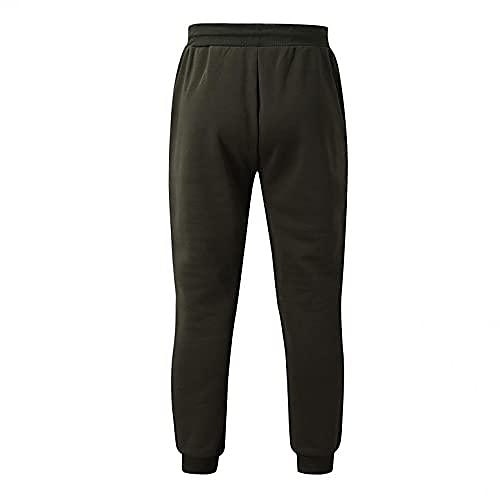 jogging jogging joggebukser for menn uformelle solid snøring treningsbukser trendy slanke treningsbukser med midt midje armygrønn 2025 - $21.99 –P3