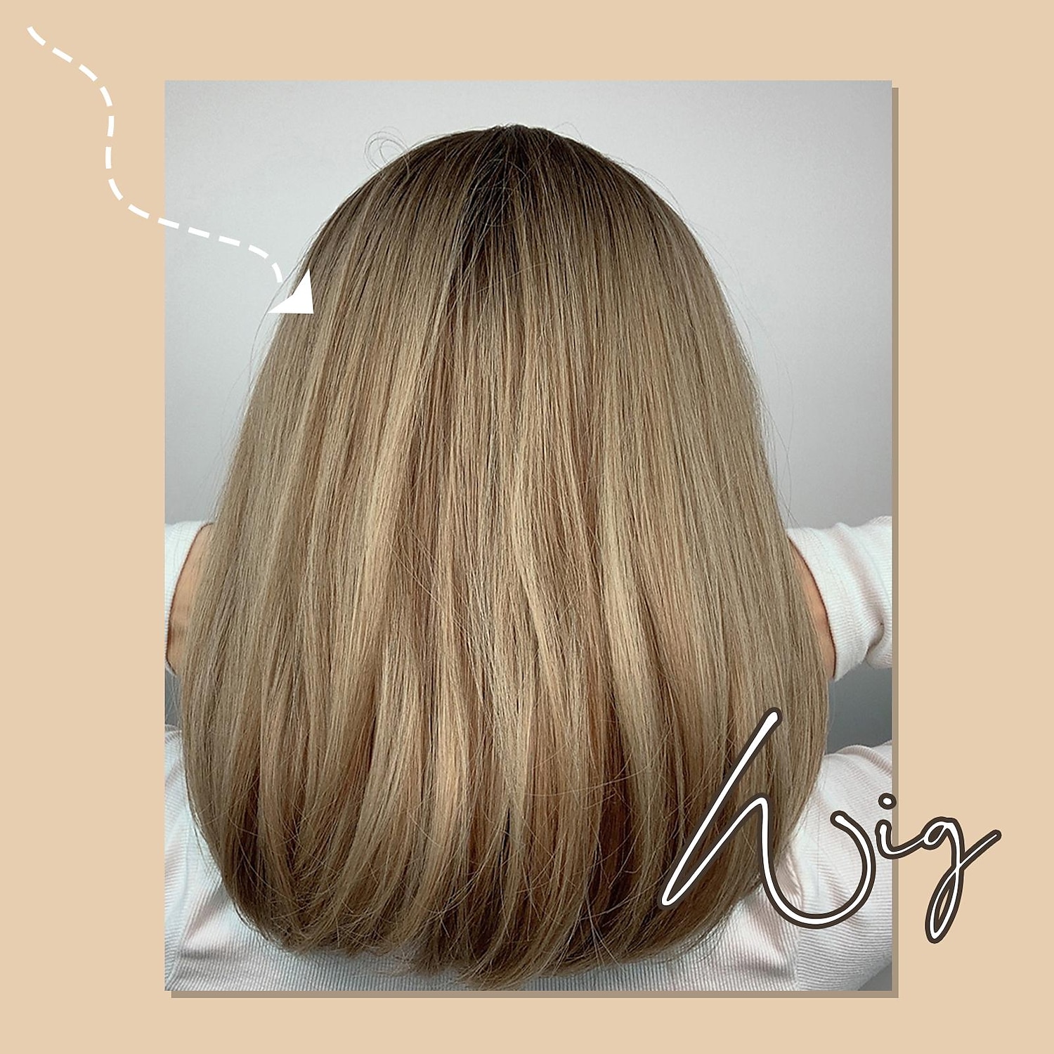synthetische pruik natuurlijk recht met pony pruik 16 inch ombre bruin synthetisch haar vrouwen natuurlijke mode pluizig bruin 2025 - $32.99 –P6