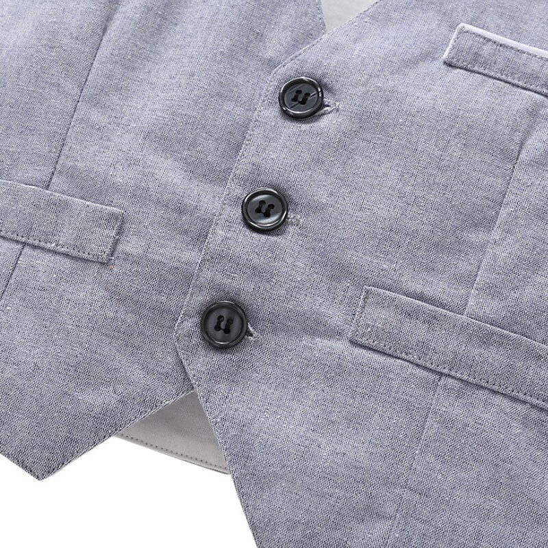 3 osainen Sormuspojan puku Poikien Lapset Taapero Puku Muodollinen puku Paita ja housut Koulu Juhla Deitti Aktiivinen Perus Yhtenäinen väri Rusetti Harmaa Puuvilla 2025 - $43.99 –P4