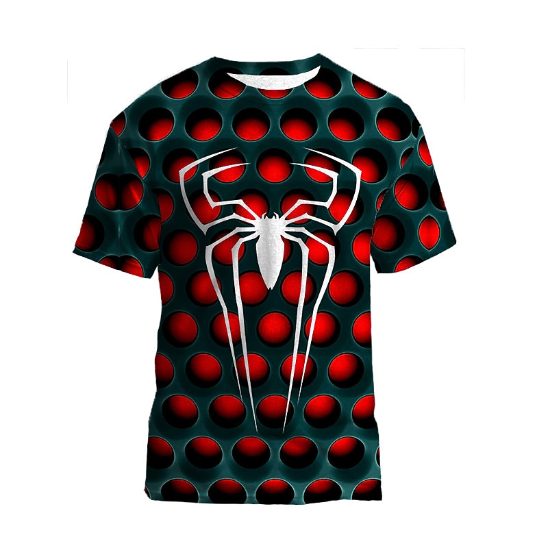 Boys 3D Animal Spider T shirt Short Sleeve 3D Print Summer Spring Active Sports Fashion Kids 3-12 Years Outdoor Daily Indoor Regular Fit 2026 - $11.99 –P8