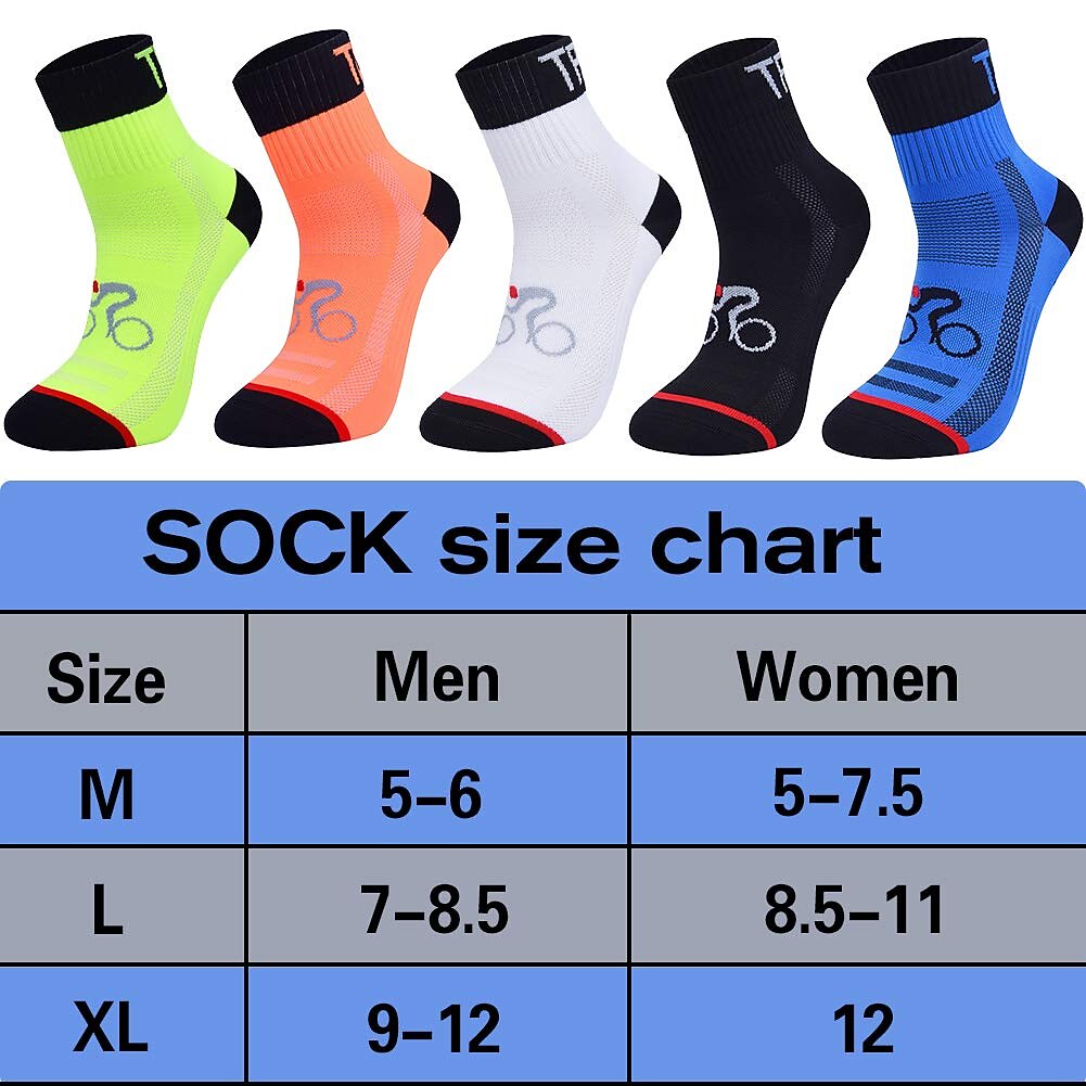 Compression Socks Athletic Sports Socks Crew Socks Cycling Socks Men's Football / Soccer Cycling / Bike Breathable Wearable 1 Pair Winter Solid Color Chinlon Black White Orange M L XL 2026 - $16.57 –P11