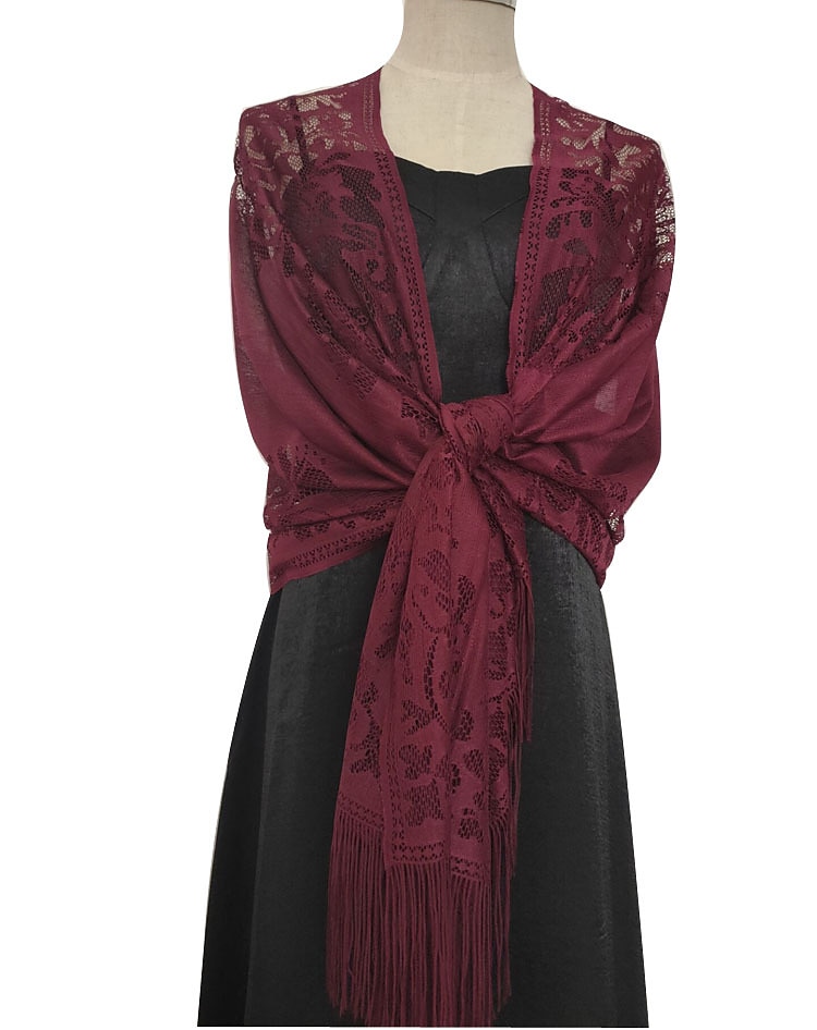 sjal&amp; wrap sjalar dam höst bröllop gäst wrap elegant brud solskydd ärmlös polyester bröllop wraps med spets för bröllop sommar 2025 - $17.49 –P15