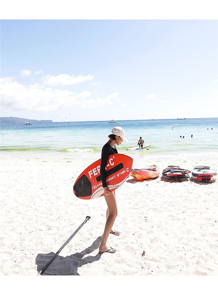 Damen Rash Guard Badeanzug Streifen Frontreißverschluss Spandex UV-Sonnenschutz UPF50+ Schnelltrocknend Langarm Bodysuit Badeanzug Surfen Tauchen Strand Sommer 2026 - $27.99 –P10