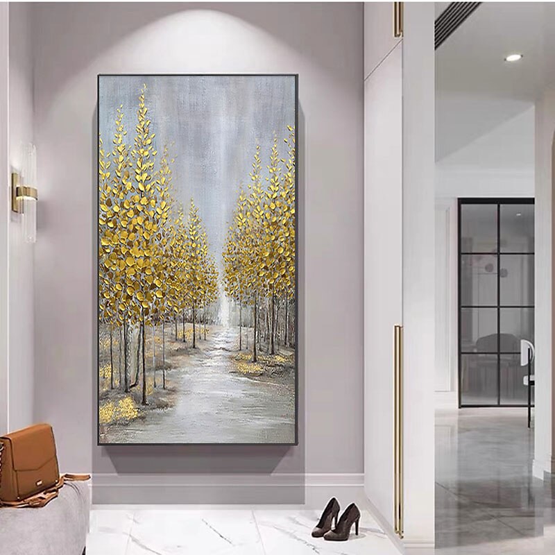 2025年 ハング塗装油絵 手描きの 縦式 抽象画 風景 クラシック 近代の インナーフレームなし(枠なし)  コレクション – $150.99 –P4