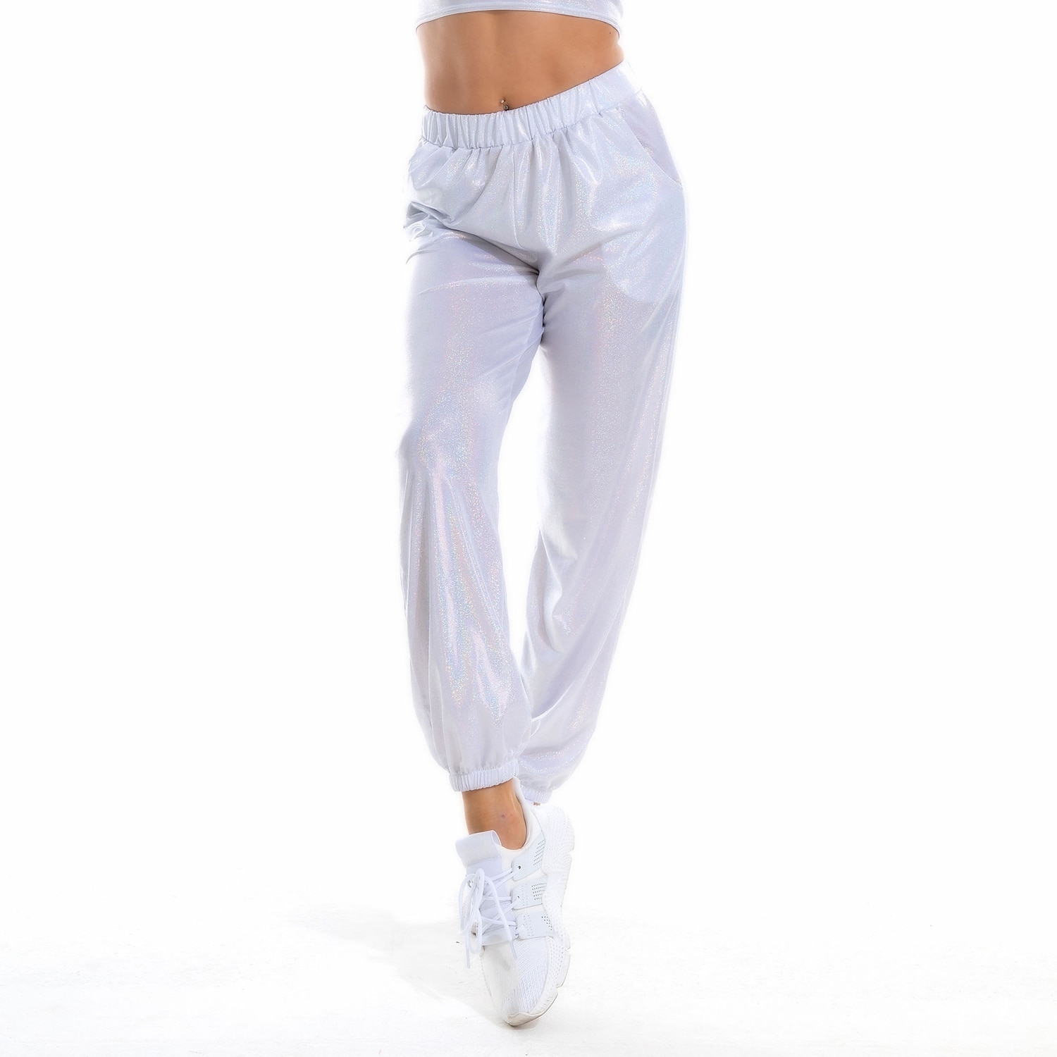 Metallico Anni '80 Hip Pop Pelle PU Pantaloni da jogger Vita alta Per donna Giorno dei Re Mascherata Feste Addio al Nubilato Parata dell'Orgoglio Adulti Pantaloni del 2025 a €20.99 –P2