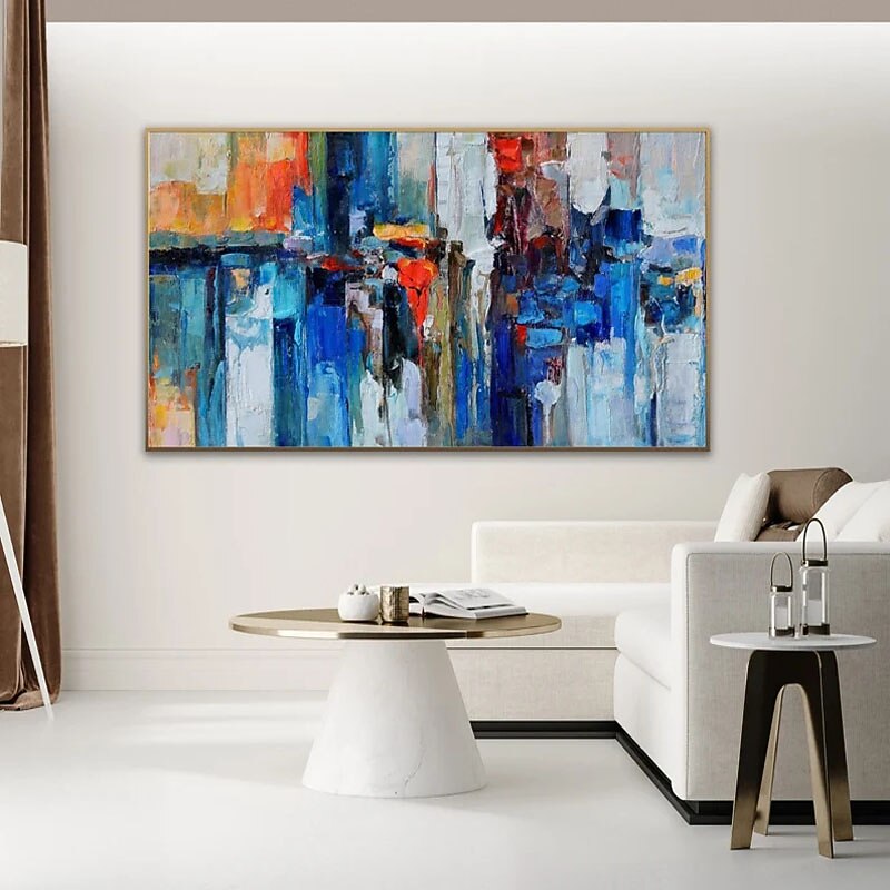 هانغ رسمت النفط الطلاء رسمت باليد عمودي تجريدي مناظر طبيعية كلاسيكي الحديث بدون إطار داخلي 2025 - $131.99 –P4