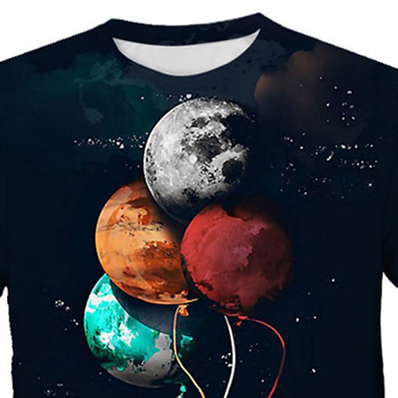 Chlapecké 3D Astronaut Tričko Krátký rukáv 3D tisk Léto Jaro Aktivní Sportovní Módní Polyester Děti 3-12 let Venkovní Denní Vevnitř Běžný 2025 - $11.49 –P4
