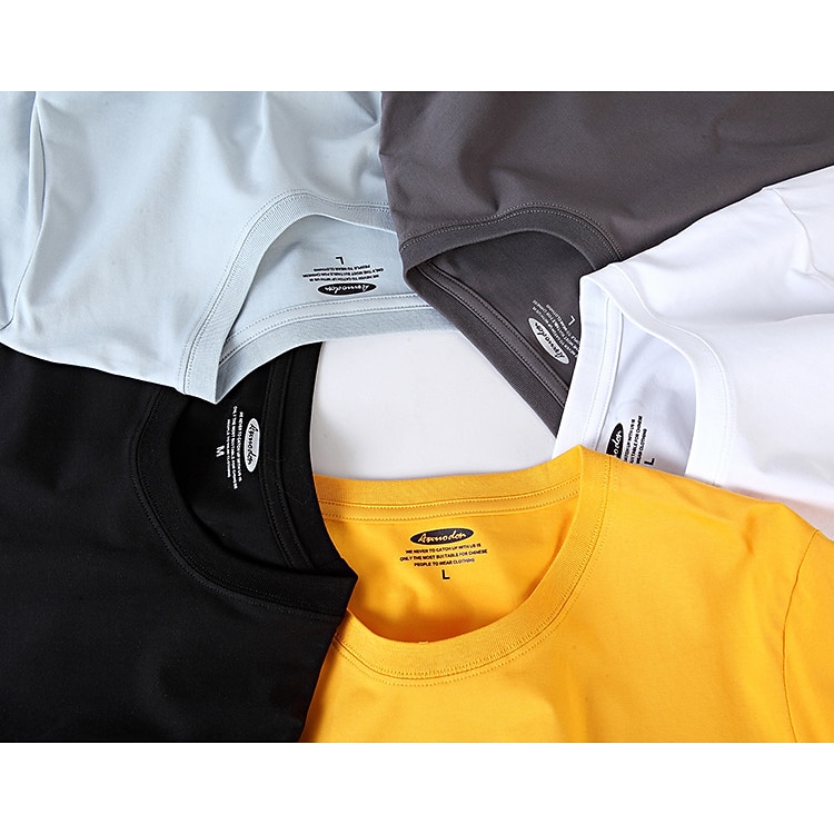 T-Shirt Gialla a Manica Corta per Uomini con Stampa Grafica Astratta Top Casual con Collo Giro del 2026 a $17.49 –P3