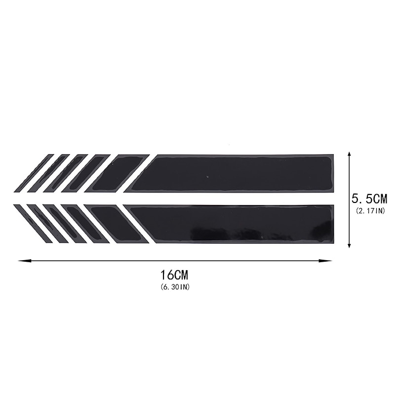 2026年 スターファイアカーリアビューミラーカーステッカーストライプ反射警告安全運転車デカール矢印フェザーデザインリアビューミラーペアステッカー5色オプション2個  コレクション – $10.99 –P4