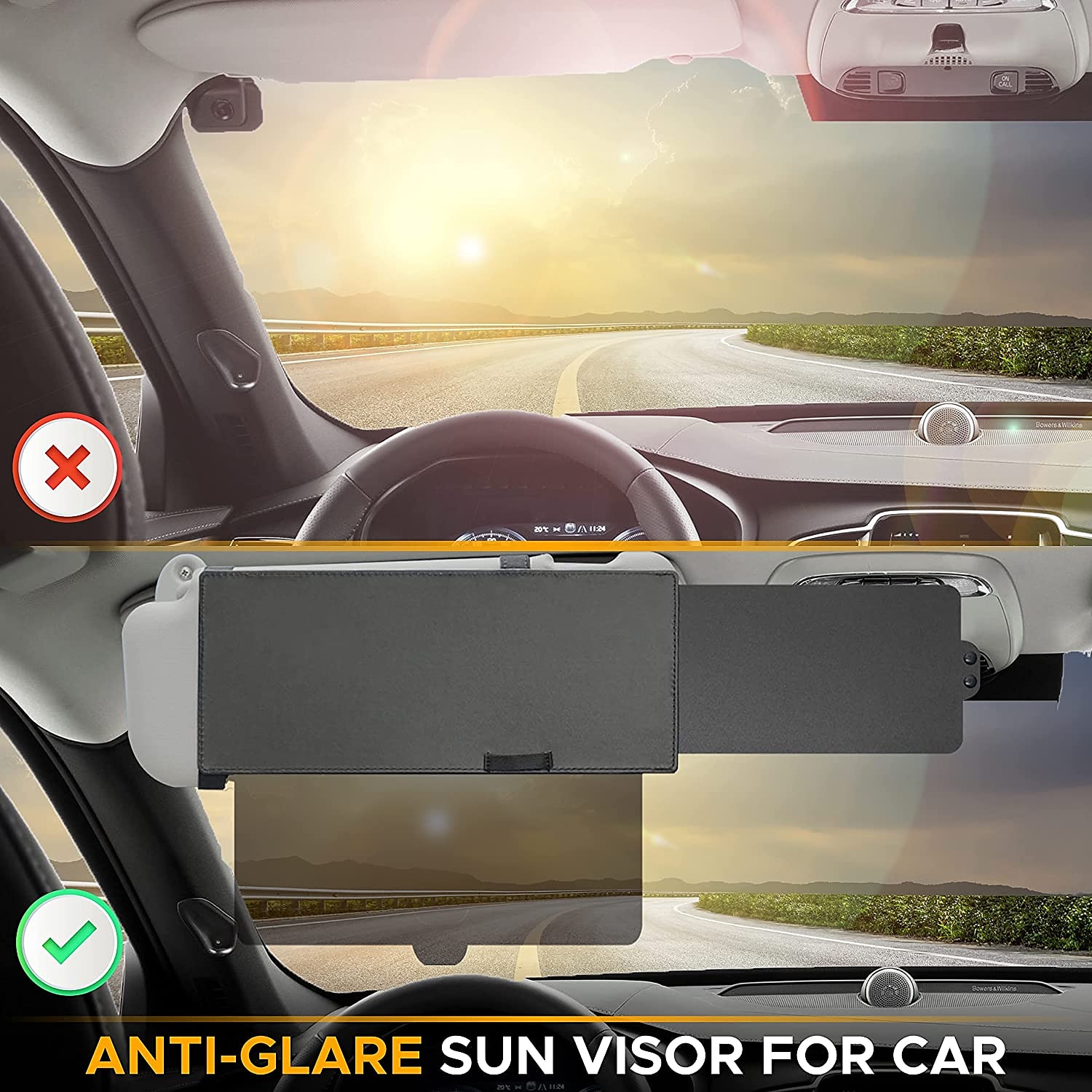 Polarized Sun Visor Extender for Car – Anti-Glare Windshield Sunshade, UV & Snow Protection for Front/Side Window 2025 - CAD $25.99 –P6