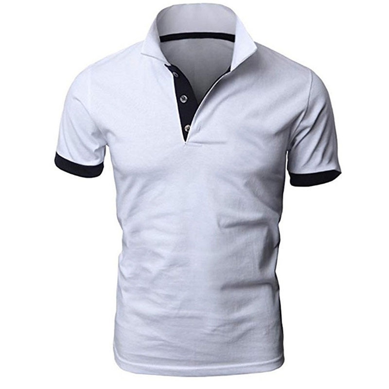 Bărbați Tricouri polo Cămașă de golf Casual Zilnic Gulerul Polo Manșon scurt Clasic Bloc Culoare Butonul frontal Buton în jos Vară Fit regulat Albastru piscină Galben Auriu Negru / Roșu Negru Alb 2026 - $13.49 –P5