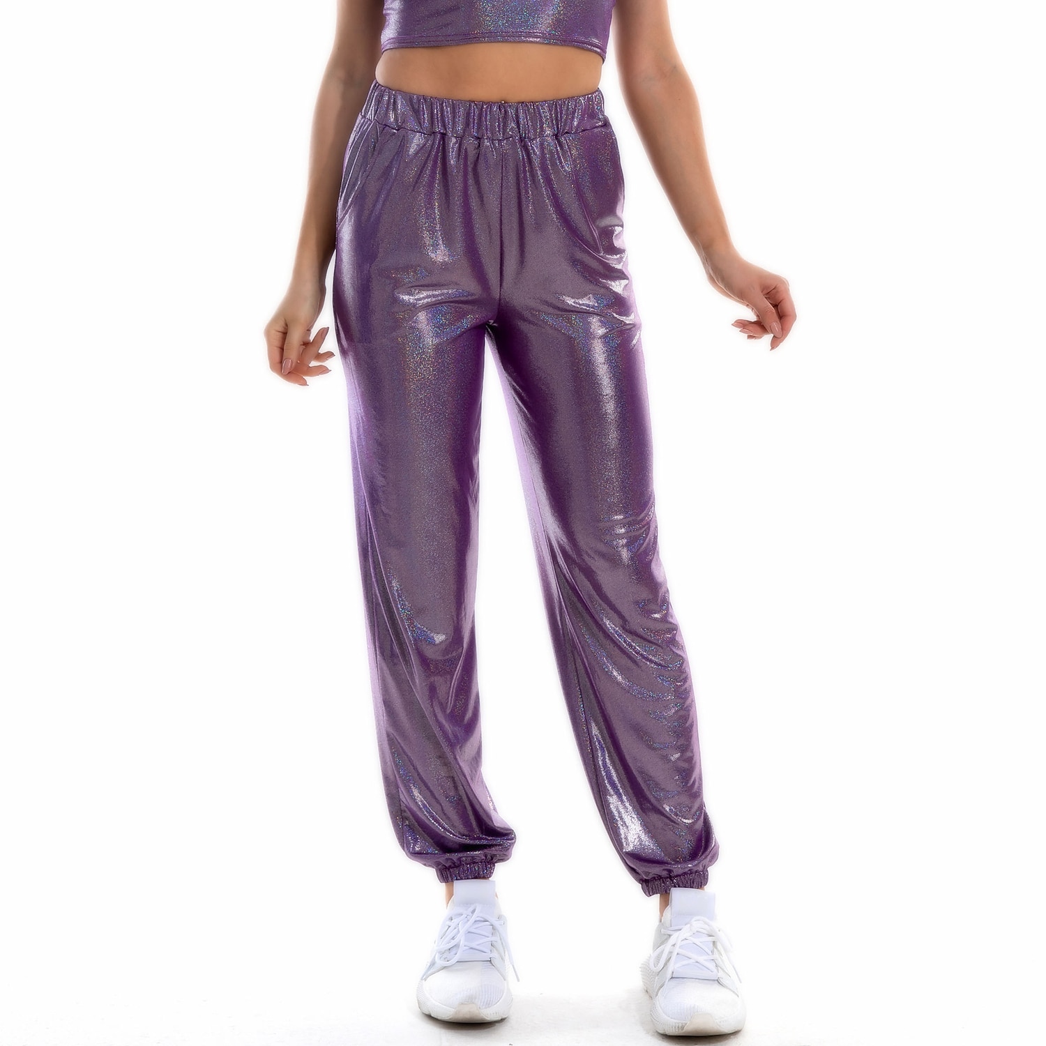 Metallico Anni '80 Hip Pop Pelle PU Pantaloni da jogger Vita alta Per donna Giorno dei Re Mascherata Feste Addio al Nubilato Parata dell'Orgoglio Adulti Pantaloni del 2025 a €20.99 –P8