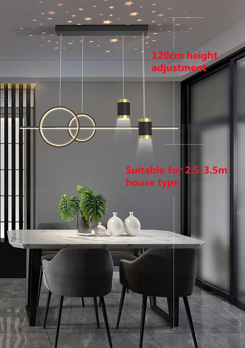 LED Pendant Light Simple Modern Chandelier Designer Projection Star Moon Light Restaurant Table Bar 2025 - $449.99 –P13