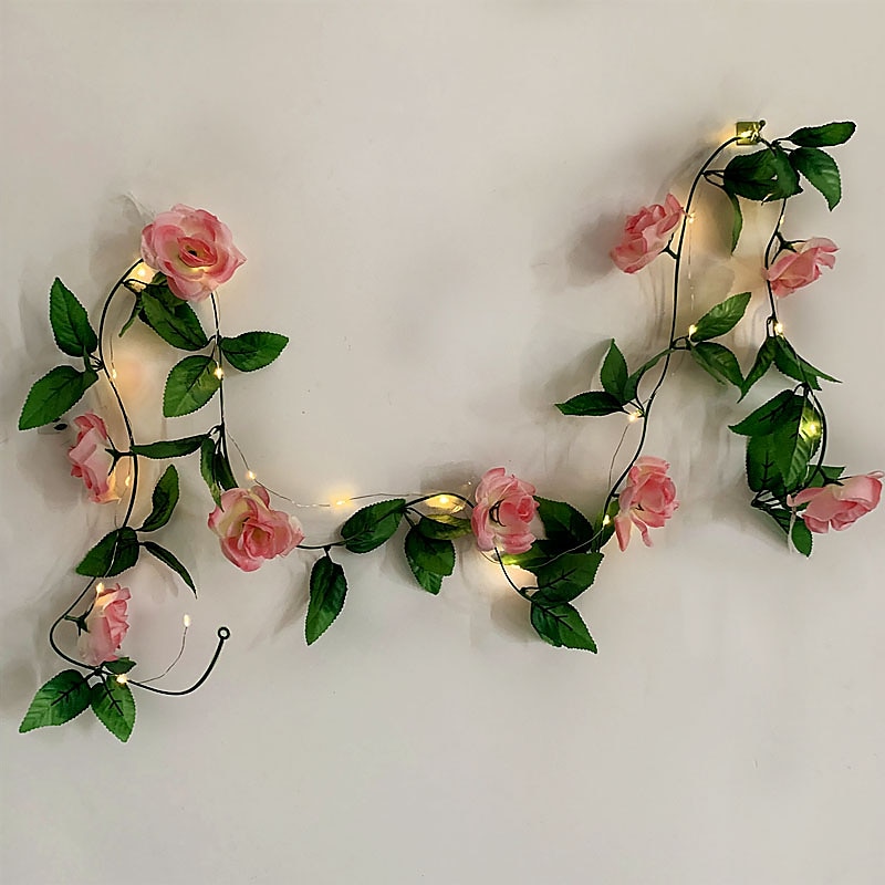 Cadena de luces de flores, decoración solar para fiesta de boda, luces de cadena de 2m, 20 ledes, luces de guirnalda impermeables para exteriores, jardín, balcón, patio, vacaciones, fiesta de Navidad, 2025 - $14.49 –P8