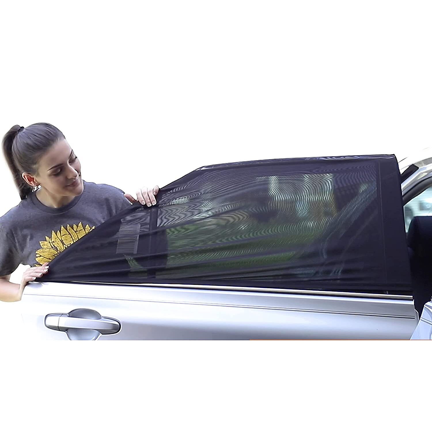 2xL Car Side Rear Window Sun Visor Shade Mesh Cover Sunshade UV Protector 