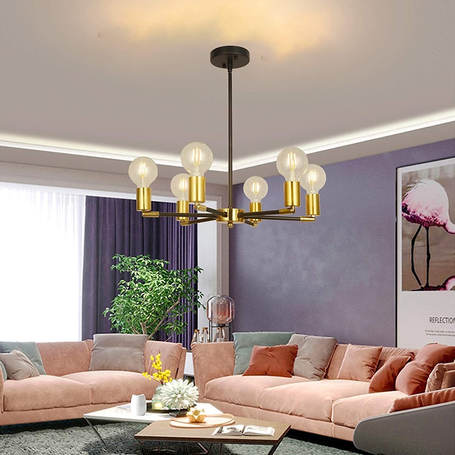 Lampadario A Sospensione Led Testa Universale In Alluminio Elettrolitico Elegante Oro Moderno Stile Nordico del 2025 a $120.99 –P11