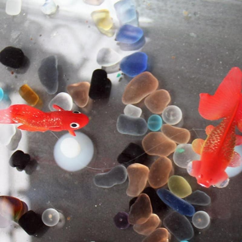 2 Pieces Artificial Aquarium Fishes Plastic Fish Realistic Artificial Moving Floating Orange Goldfish Fake Fish Ornament Decorations for Aquarium Fish Tank 2025 - $12.99 –P8