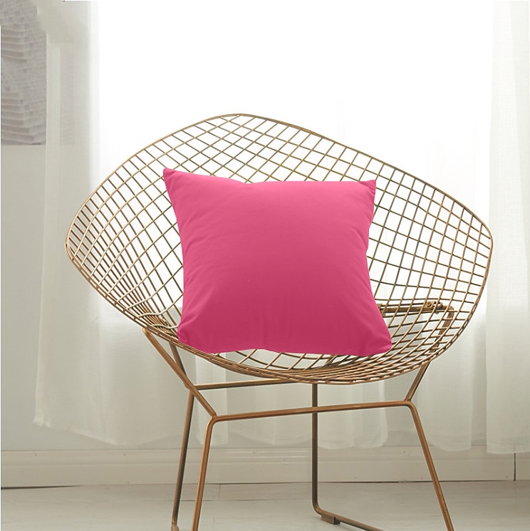 Decorative Toss Pillows 1pc Soft Plush Pillow Cover Solid Colored Candy color Multicolor Simple Square Zipper Traditional Classic Outdoor Cushion for Sofa Couch Bed Chair Pink Blue Purple Yellow 2025 - $10.99 –P10