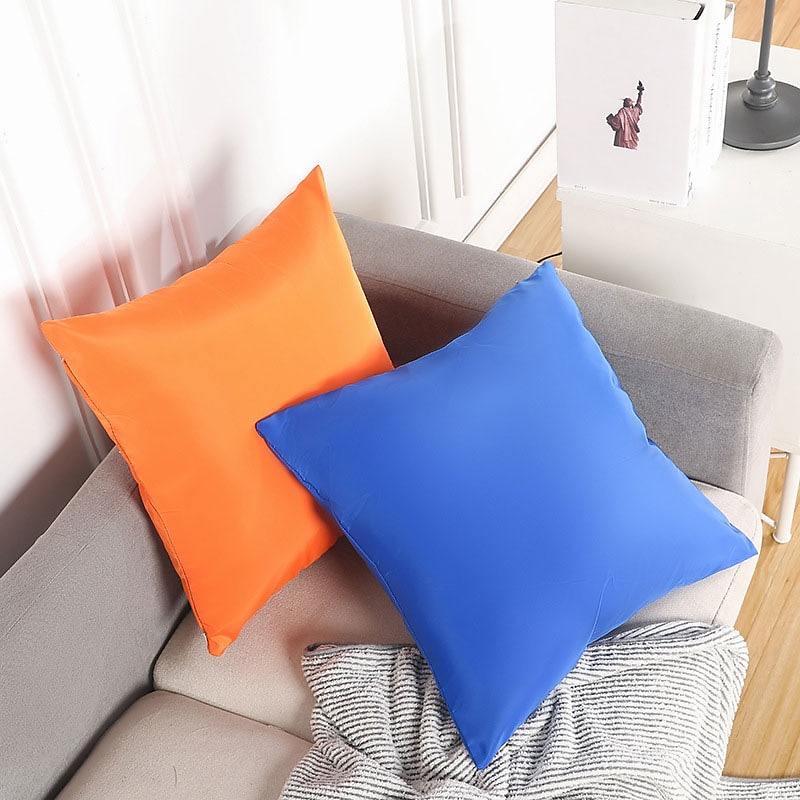 Decorative Toss Pillows 1pc Soft Plush Pillow Cover Solid Colored Candy color Multicolor Simple Square Zipper Traditional Classic Outdoor Cushion for Sofa Couch Bed Chair Pink Blue Purple Yellow 2025 - $10.99 –P3