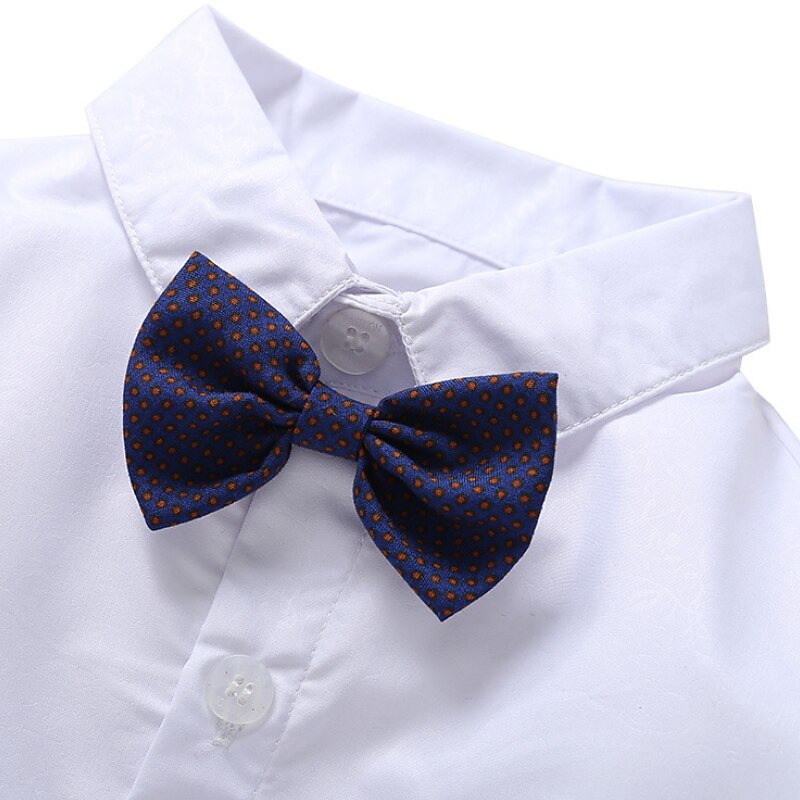 3 osainen Sormuspojan puku Poikien Lapset Taapero Puku Muodollinen puku Paita ja housut Koulu Juhla Deitti Aktiivinen Perus Yhtenäinen väri Rusetti Harmaa Puuvilla 2025 - $43.99 –P9