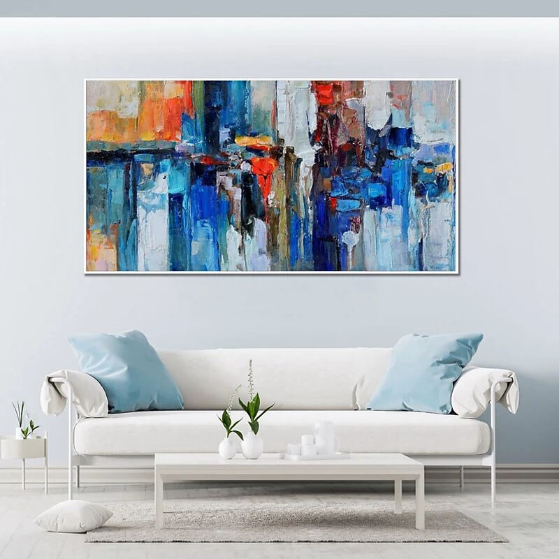 هانغ رسمت النفط الطلاء رسمت باليد عمودي تجريدي مناظر طبيعية كلاسيكي الحديث بدون إطار داخلي 2025 - $131.99 –P7