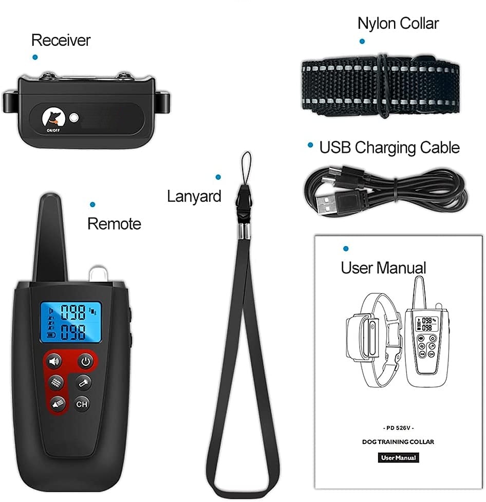 No Shock Dog Training Collar 3300ft Range Beep Vibrating Pet Trainer IPX7 Waterproof Rechargeable Pet Training Collar No Prongs Sound and Vibration Collar 2025 - $60.99 –P9