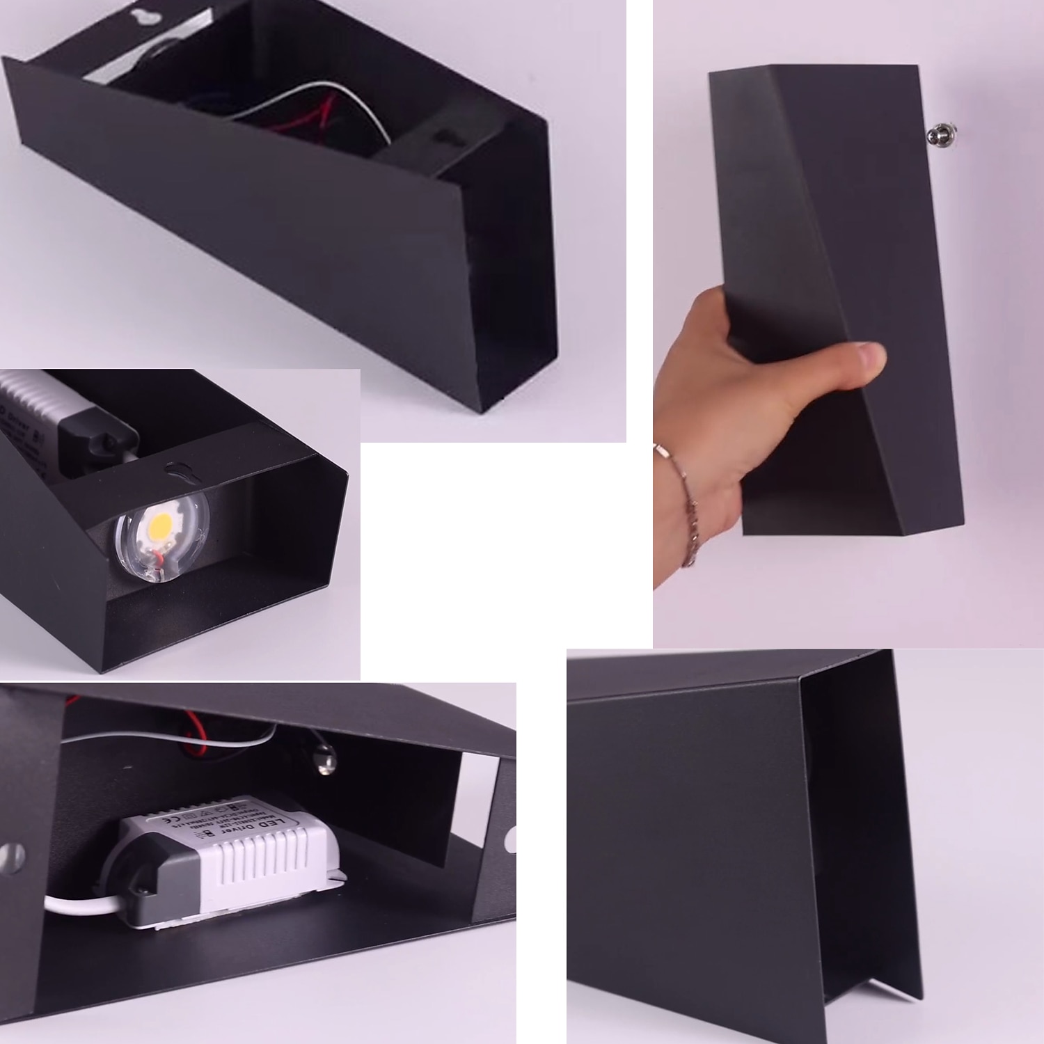 2 sztuk nowoczesny kryty kinkiet led metal mały kinkiet unikalny styl 10w up down kinkiet led lampka nocna do sypialni salon restauracja 2025 - $56.99 –P1