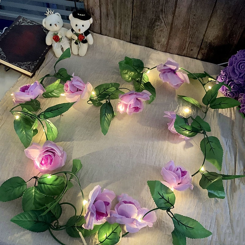 Cadena de luces de flores, decoración solar para fiesta de boda, luces de cadena de 2m, 20 ledes, luces de guirnalda impermeables para exteriores, jardín, balcón, patio, vacaciones, fiesta de Navidad, 2025 - $14.49 –P3